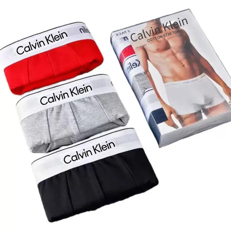 Men’s Cotton Stretch Boxer Briefs – Soft Comfort Underwear 3-Pack