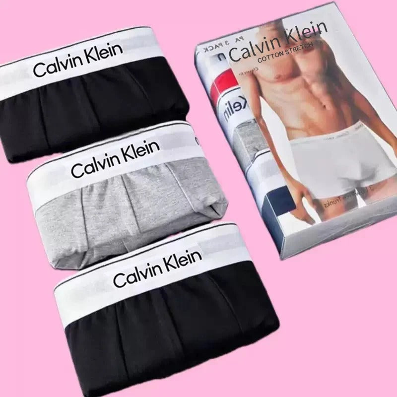 Men’s Cotton Stretch Boxer Briefs – Soft Comfort Underwear 3-Pack