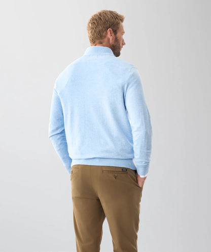 Quarter-Zip Sweater – Men's Heather Cotton Pullover