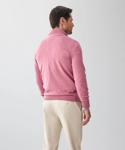 Quarter-Zip Sweater – Men's Heather Cotton Pullover