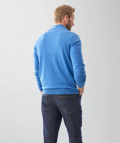 Quarter-Zip Sweater – Men's Heather Cotton Pullover