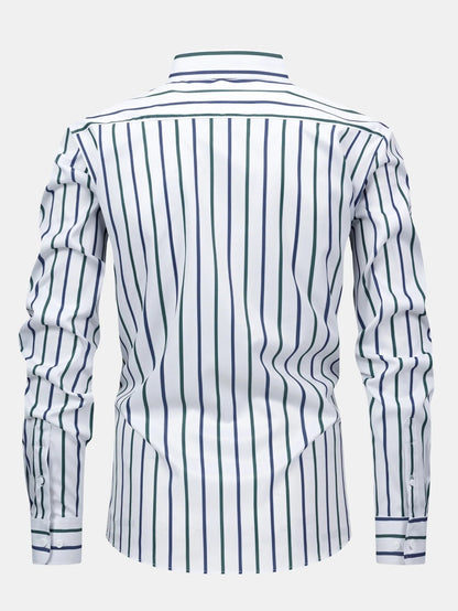 Classic Striped Button-Up Shirt