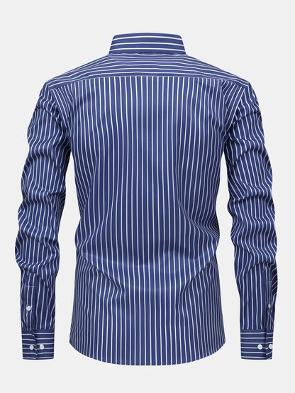 Classic Striped Button-Up Shirt