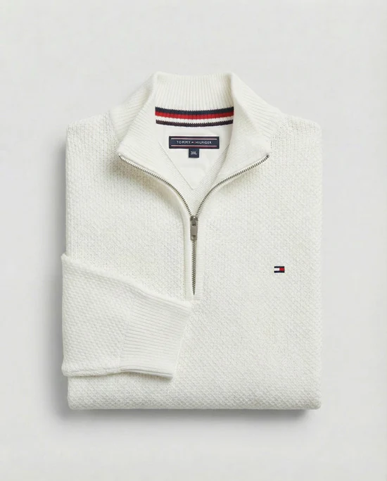 Men’s Premium Half-Zip Knit Sweater – Modern Comfort & Timeless Style