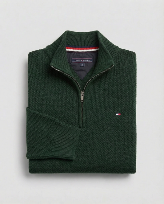 Men’s Premium Half-Zip Knit Sweater – Modern Comfort & Timeless Style