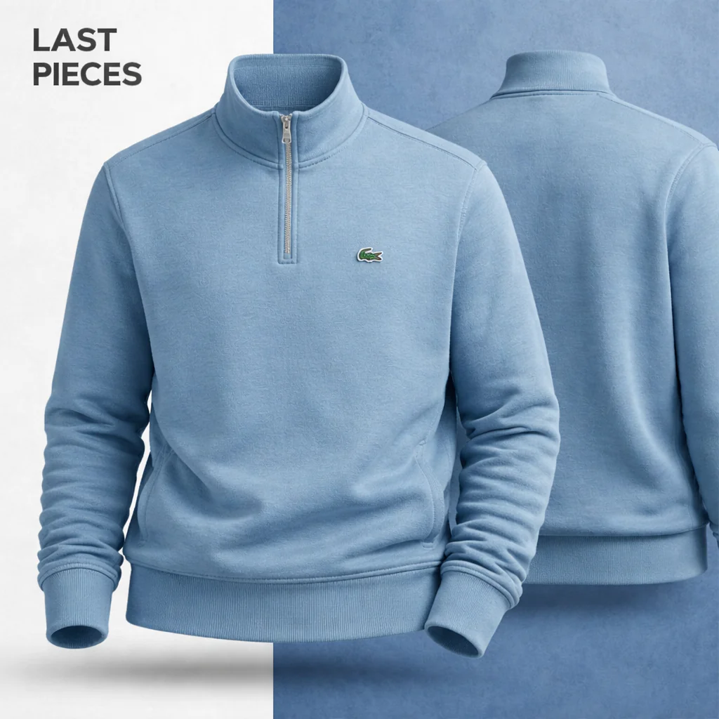 LC Men's Zip-Up High-Neck Sweatshirt