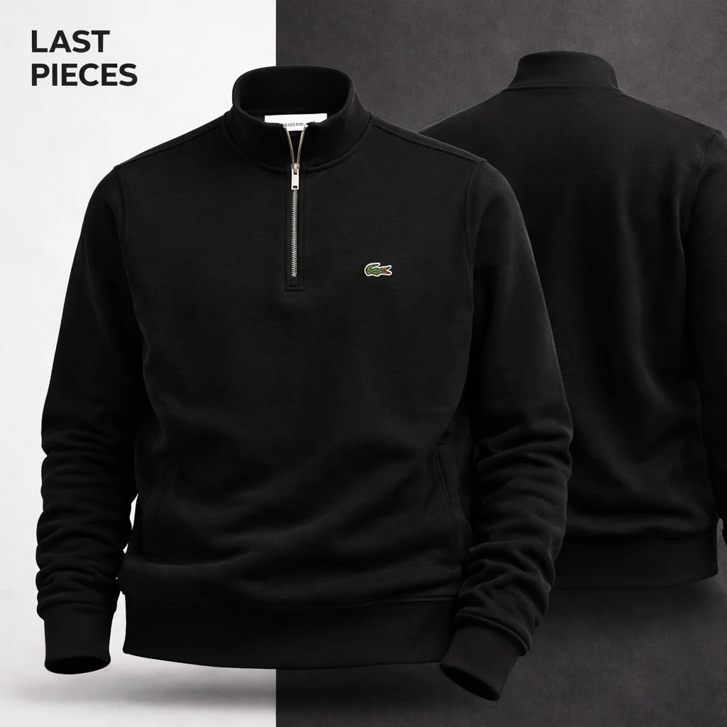 LC Men's Zip-Up High-Neck Sweatshirt
