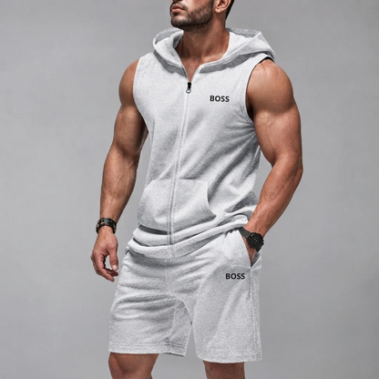Sleeveless Hoodie & Shorts Set