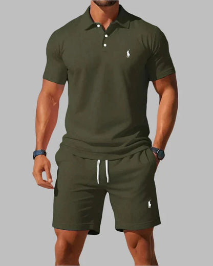 Men’s Sport Polo Set – Premium Polo Shirt & Shorts Matching Outfit