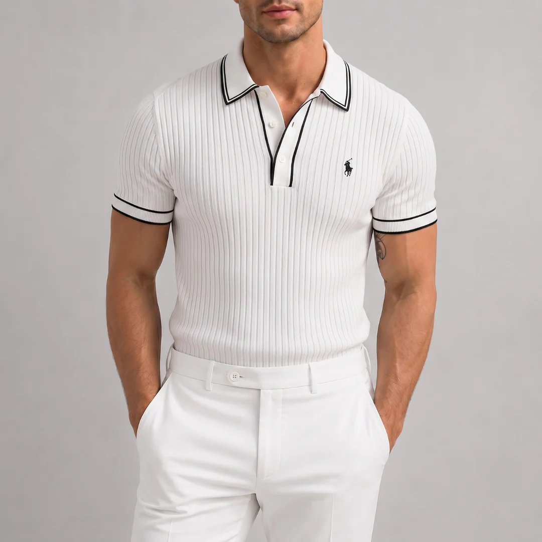 Core Luxe Ribbed Polo - Clearance Sale