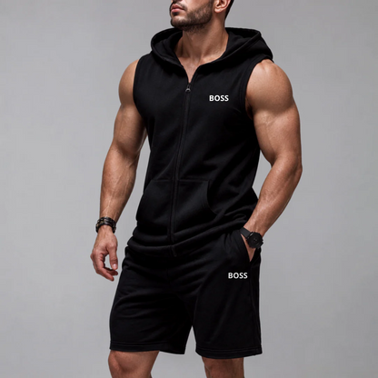 Sleeveless Hoodie & Shorts Set