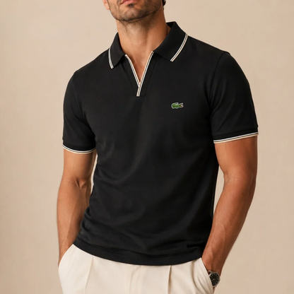 Men’s Premium Contrast Trim Polo Shirt – Short Sleeve Casual Top