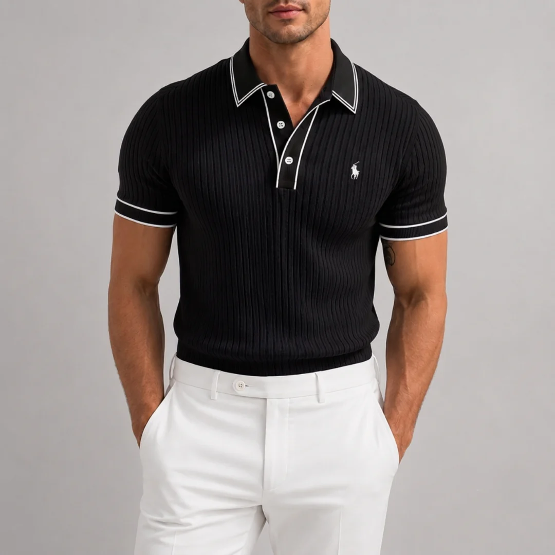 Core Luxe Ribbed Polo - Clearance Sale