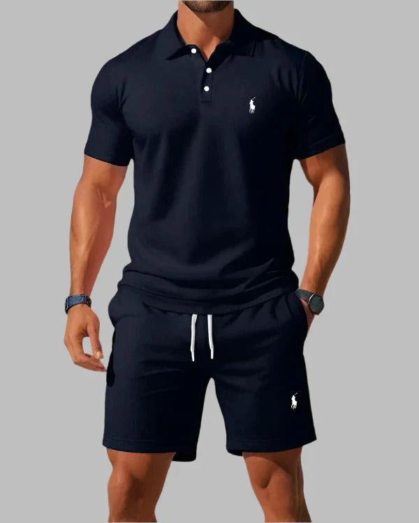 Men’s Sport Polo Set – Premium Polo Shirt & Shorts Matching Outfit