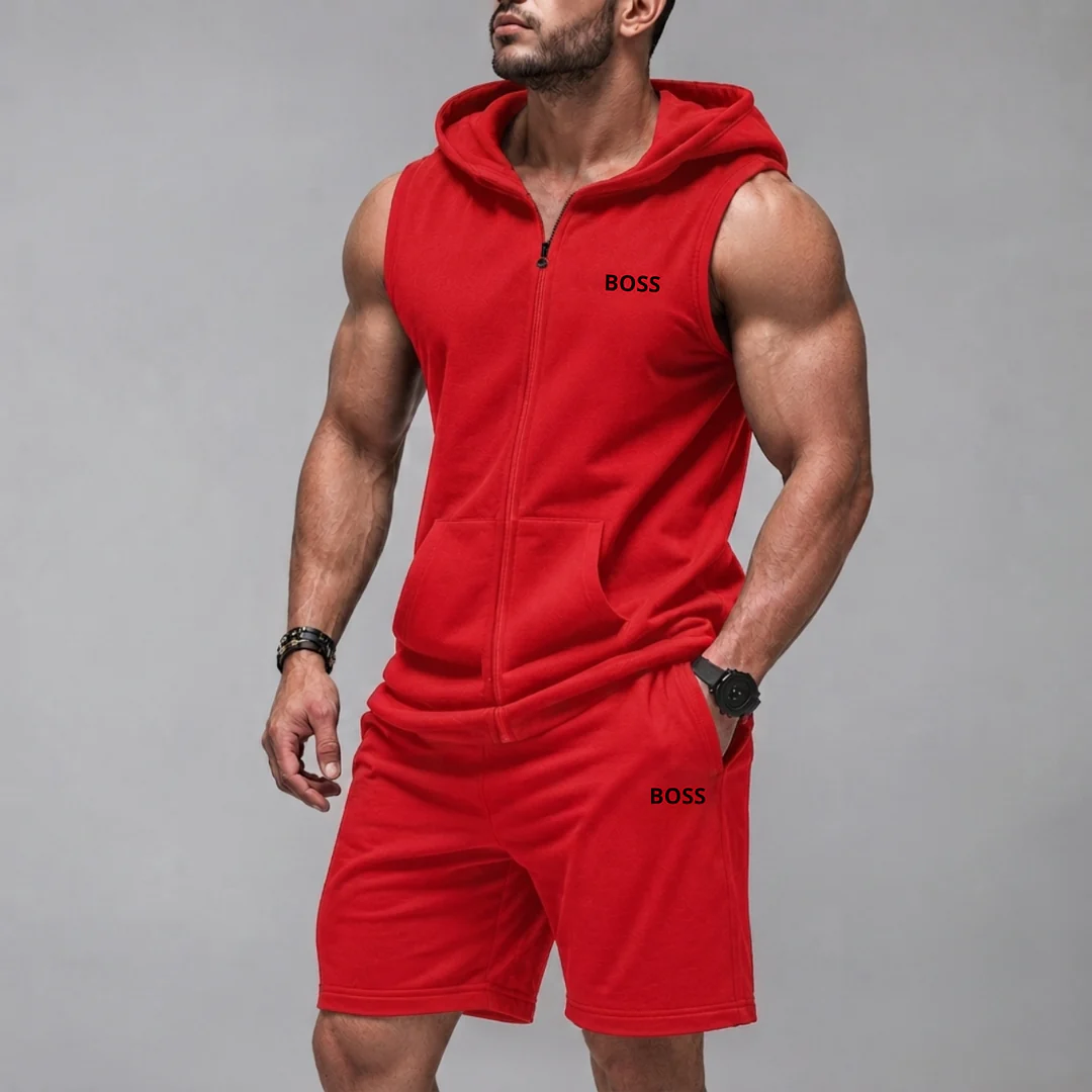 Sleeveless Hoodie & Shorts Set