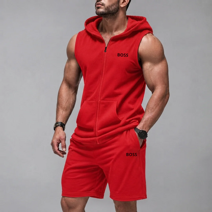 Sleeveless Hoodie & Shorts Set