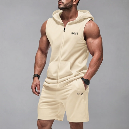 Sleeveless Hoodie & Shorts Set