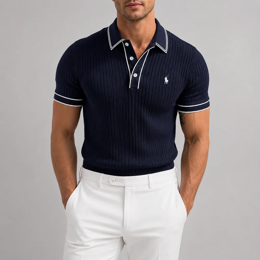 Core Luxe Ribbed Polo - Clearance Sale