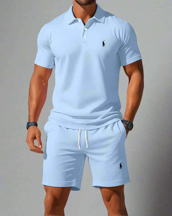 Men’s Sport Polo Set – Premium Polo Shirt & Shorts Matching Outfit