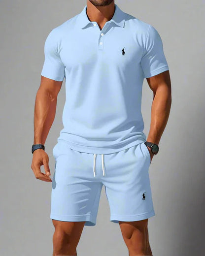 Men’s Sport Polo Set – Premium Polo Shirt & Shorts Matching Outfit