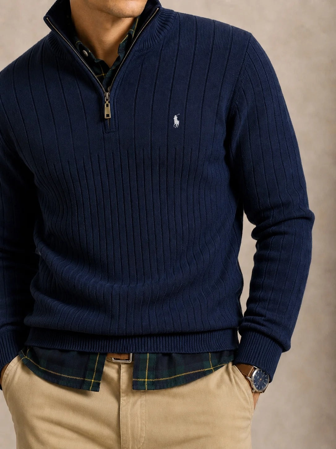 Elegant Half-Zip Sweater – Limited-Time Sale