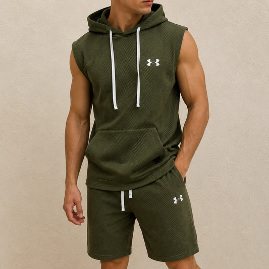UA™ Men’s Sleeveless Hoodie & Shorts Set