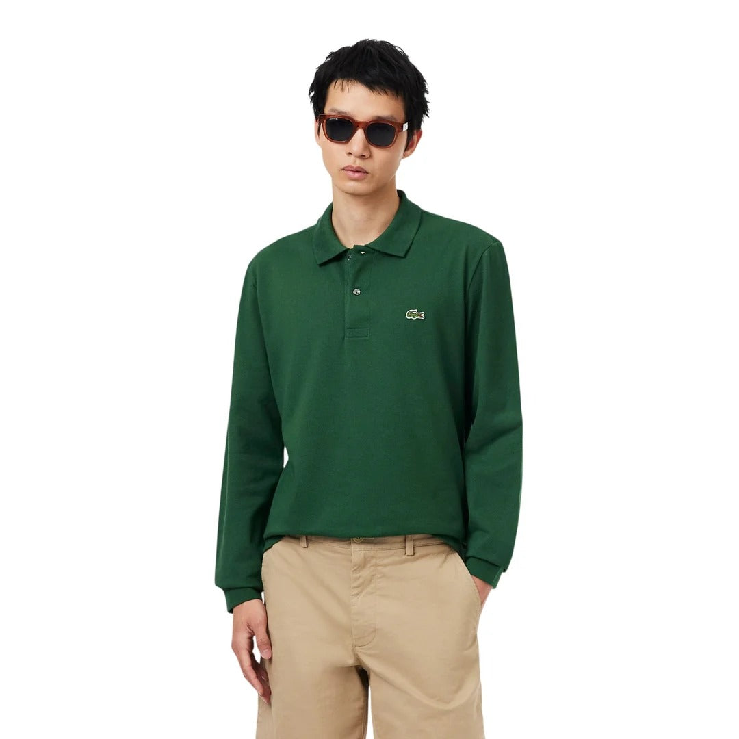 Men’s Classic Long-Sleeve Polo Shirt – Regular Fit Cotton Polo