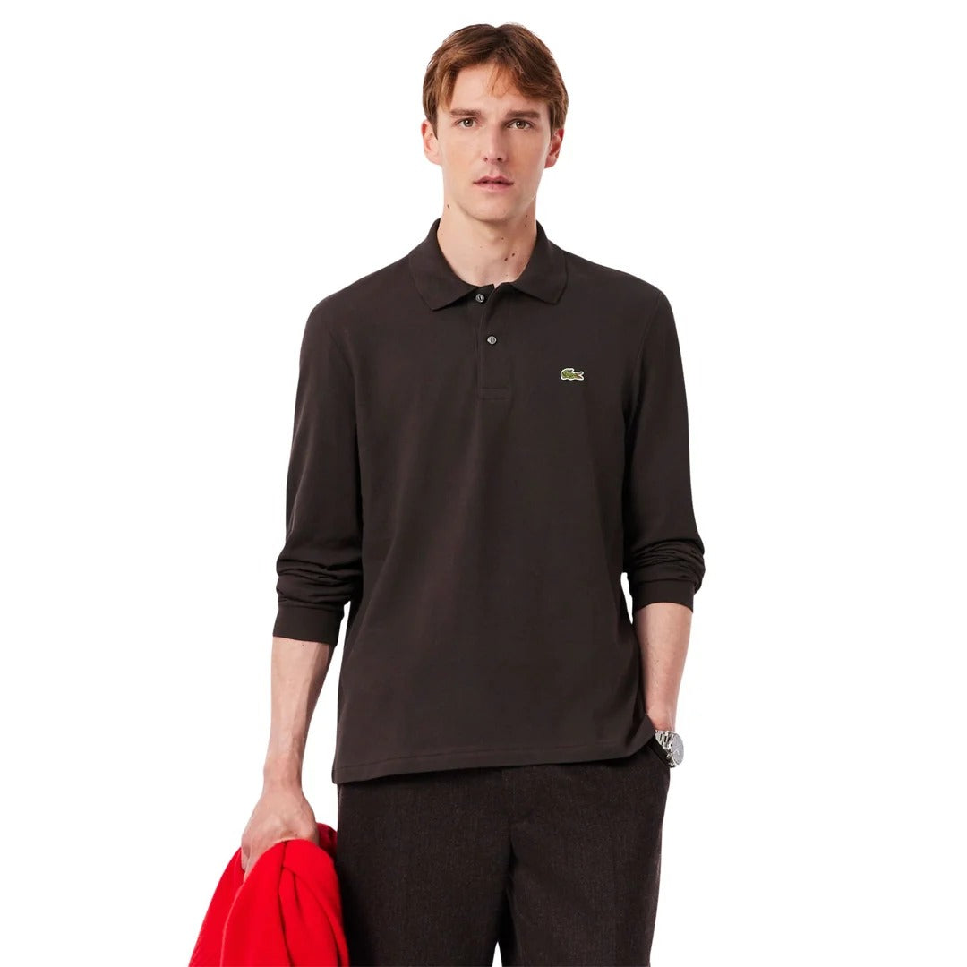 Men’s Classic Long-Sleeve Polo Shirt – Regular Fit Cotton Polo