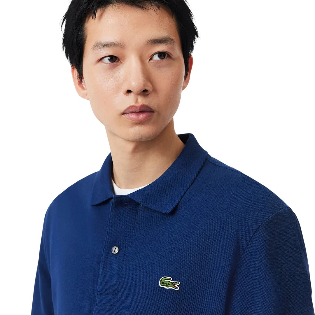 Men’s Classic Long-Sleeve Polo Shirt – Regular Fit Cotton Polo