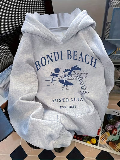 Women’s Bondi Beach Oversized Hoodie – Casual Surf Style Pullover