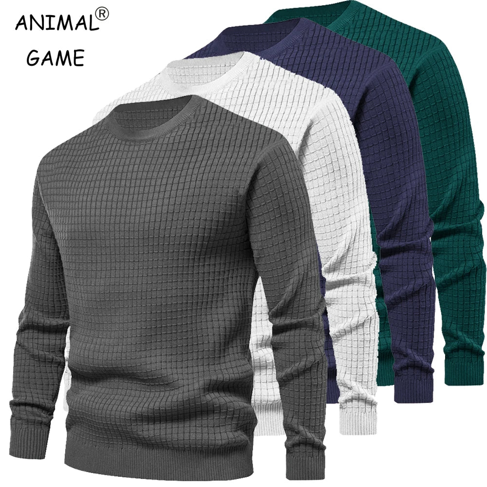 Men’s Solid Crewneck Sweatshirt – Plus Size – Spring & Outdoor